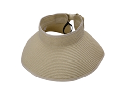 Chapéu De Praia Dobrável Com Aba Larga Para Sol, Modelo Enrolável, Estilo Fashion Vylara (bege)