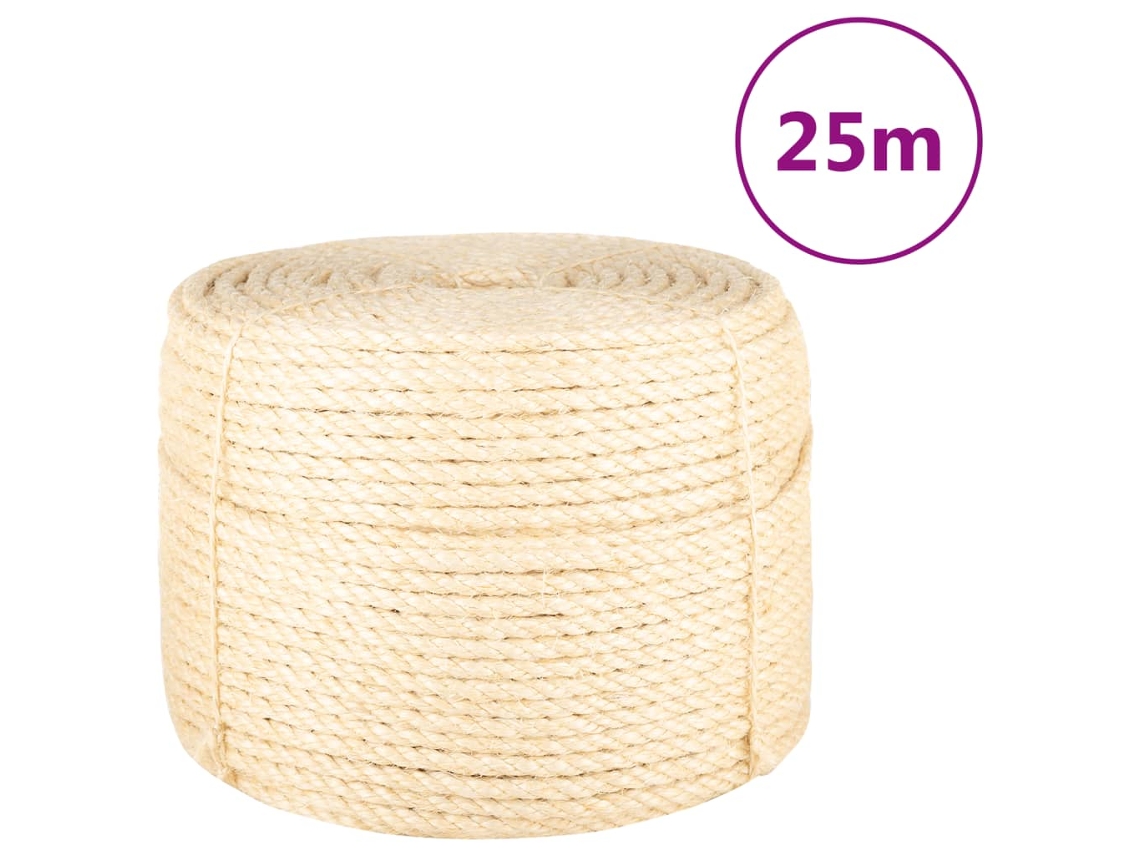 Vidaxl Corda 100% Sisal 10 Mm 25 M
