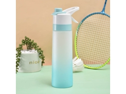 Garrafa De Água Com Spray - Gradiente Azul E Branco, 700ml, Leve E Resistente, Para Esportes
