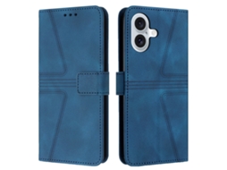 Capa De Couro Para Iphone 16 Plus - Triangular - Cor Sólida