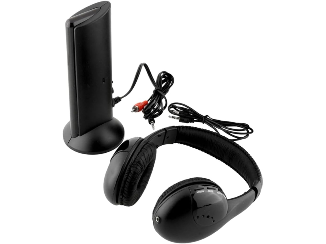 Auriculares Inalámbricos Supraaurales Con Cancelación De Ruido Y Micrófono, Color Negro.