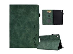 Capa De Couro Com Aba E Design De Sorriso Em Relevo Para Tablets Huawei Matepad T 10 / T 10s / Honor Pad 6 / X6