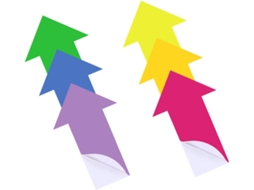 De 6 Adesivos De Parede Coloridos Em Formato De Seta, Duráveis E Fáceis De Aplicar, Ideais Para Sinalização Interna Em Gokoco