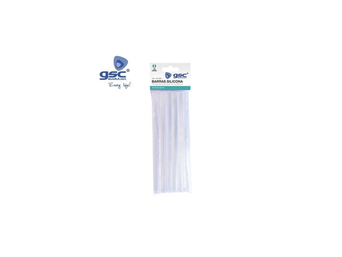 Saco 6 Barras de Silicone Transparentes Ø11 GSC 001401330