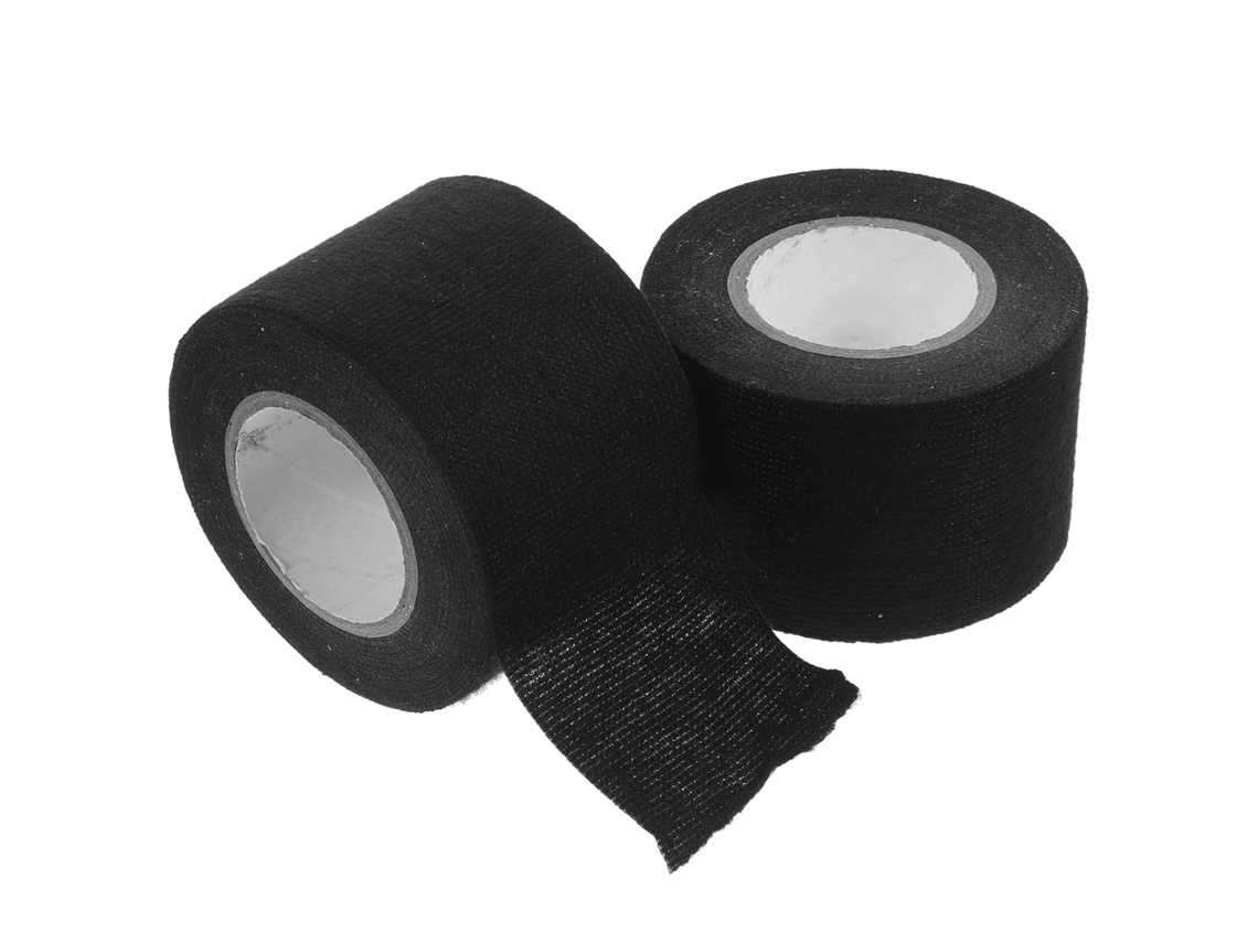 2 Rolos De Fita Isolante Para Chicotes Elétricos Automotivos, Tecido Preto, Adesivo Forte E Proteção Isolante Para Uso