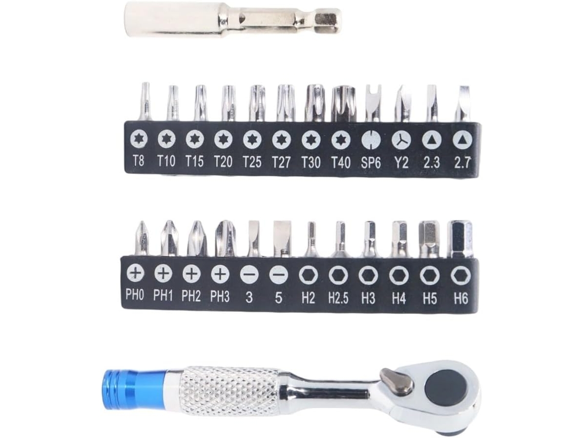 Para Mini Chave De Catraca Com 72 Dentes Bits Torx T8-t40 Ph0 Ph1 Ph2
