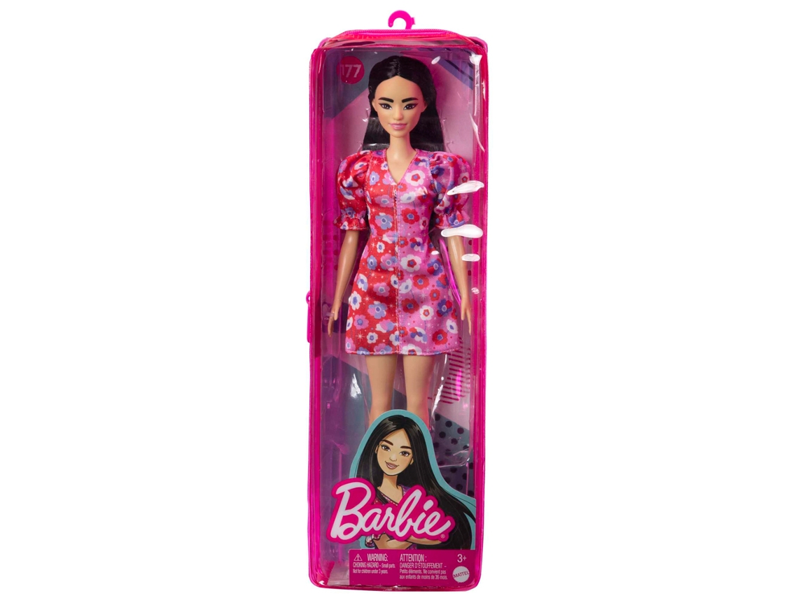 BARBIE: Fashionista vestido de flores duas cores (Idade Mínima: 3)