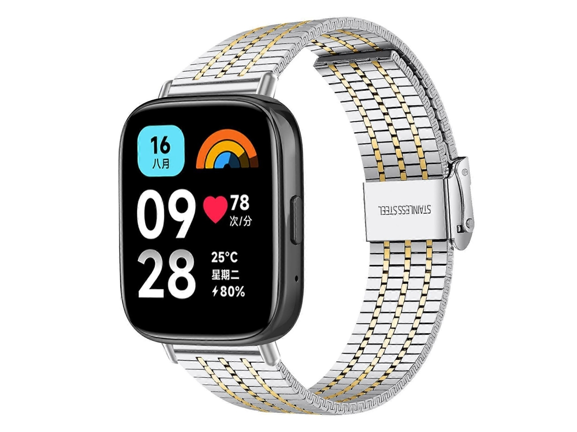 Pulseira De Relógio De Aço Inoxidável Com Fivela De Sete Contas Xdfind