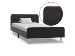 Estrutura De Cama 100x200 Cm Serapilheira Cinzento-escuro
