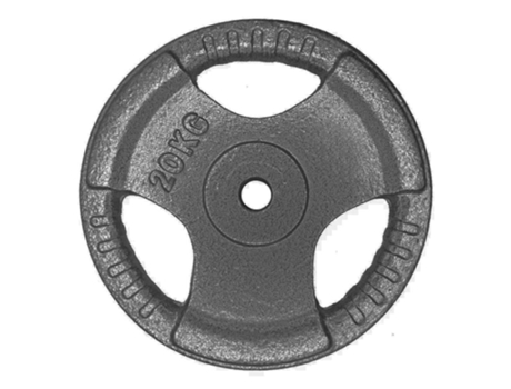 DISCO MUSCULAÇÃO C/PEGA 20KG (30MM) (UNIDADE) YOURFIT