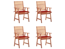 Outdoor Chair, Outdoor Chairs Vidaxl Vermelho Madeira De Acácia (n/a)