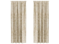 Maison Exclusive - Cortinas De Veludo 2 Unid. Creme 225 X 140 Cm Veludo