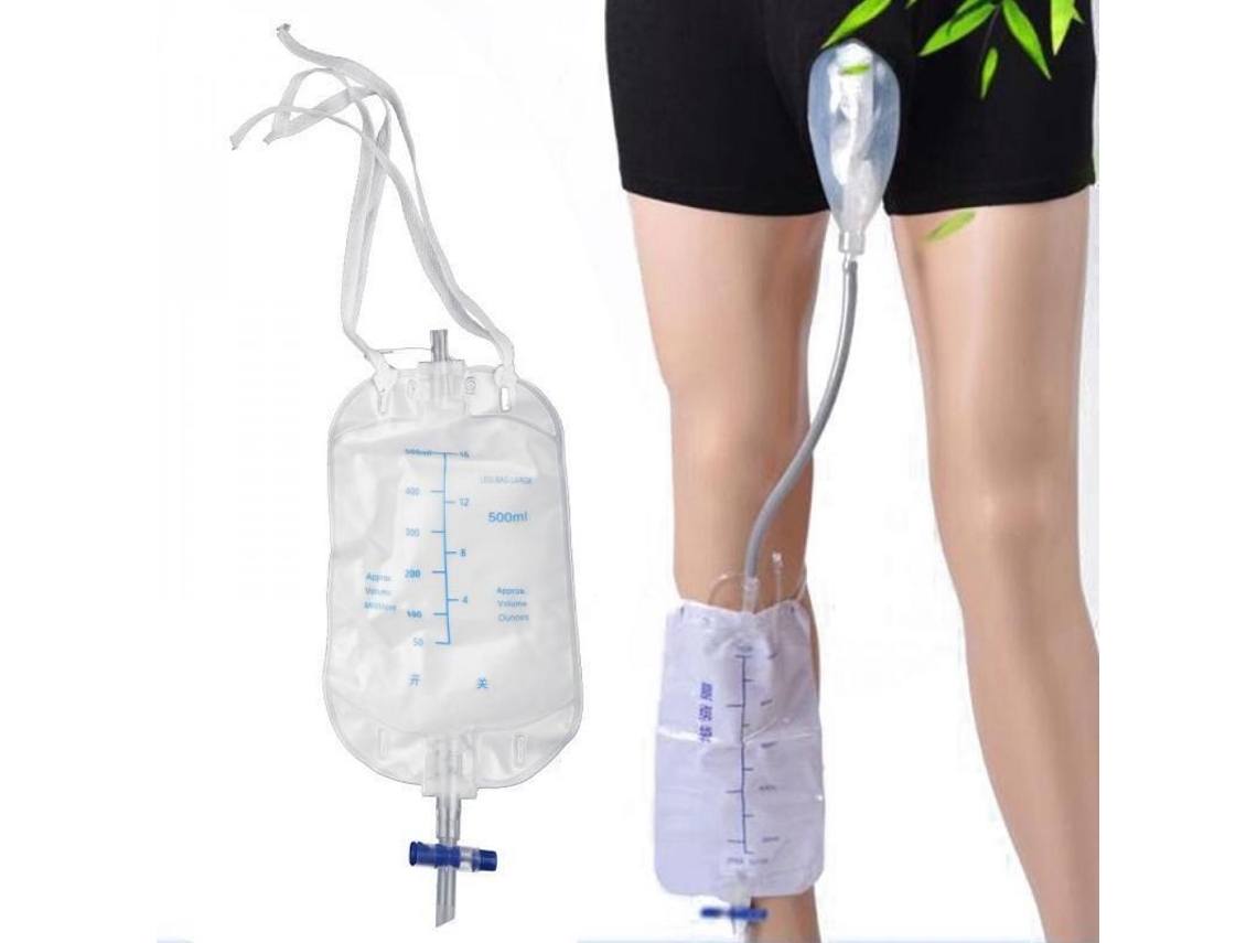 Bolsa para Perna de Urinal Masculino com Calcinha para Incontinência Urinária em Idosos Pacientes