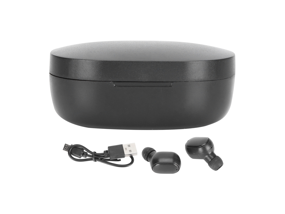 Aetheria fones de Ouvido Bluetooth Sem Fio Tws A6s Estéreo Esportivos com Estojo de Carregamento Longa Duração Preto