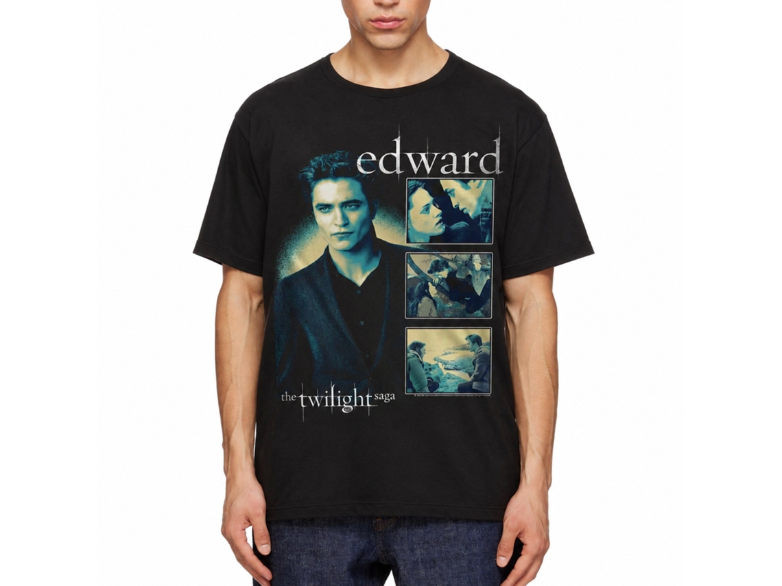 Rockinstone Twilight Movie Edward Multi Scenes Black Adult T-shirt Size:l
