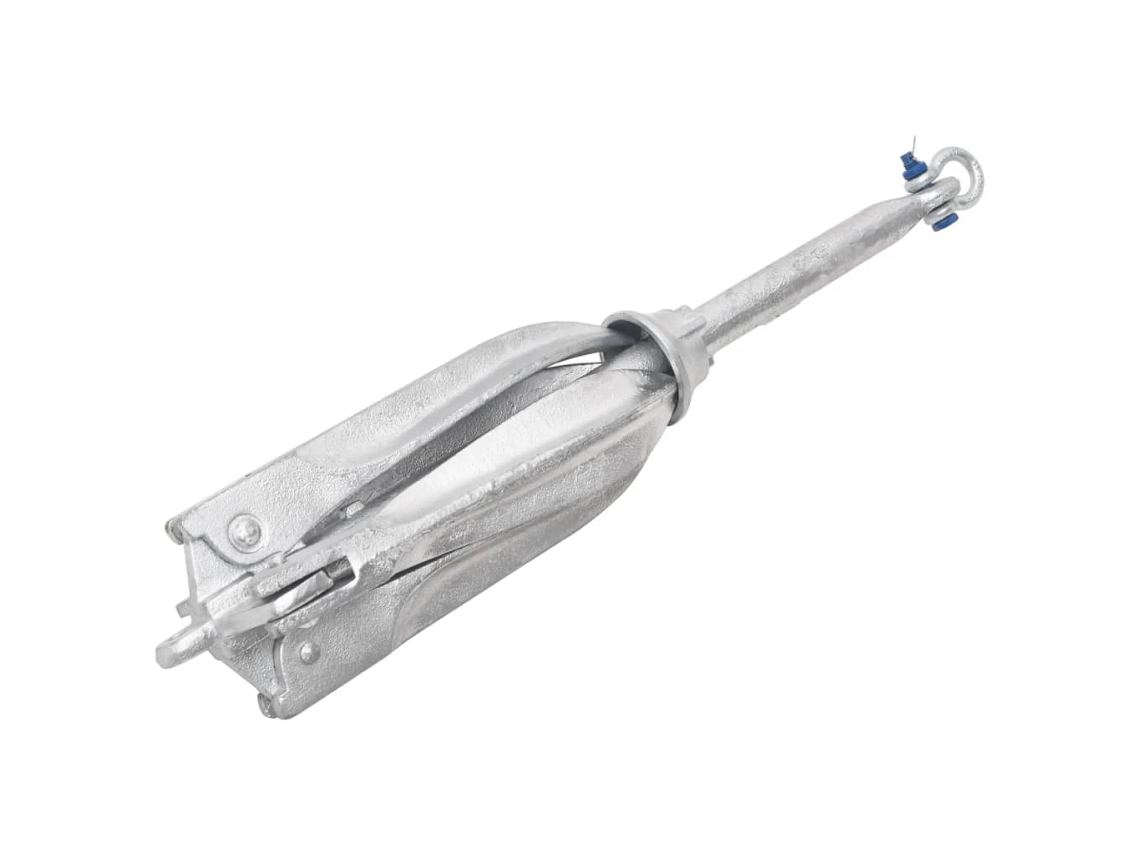 Vidaxl Âncora Dobrável 10 Kg Ferro Fundido Galvanizado A Quente Prata