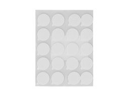10 Conjuntos De Pontos Adesivos Duas Faces Com Massa Colante Redonda 20mmx2mm
