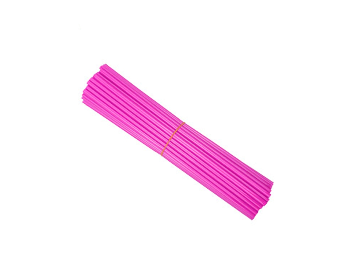 Conjunto de 72 capas de raios de bicicleta universal 24cm kit rosa