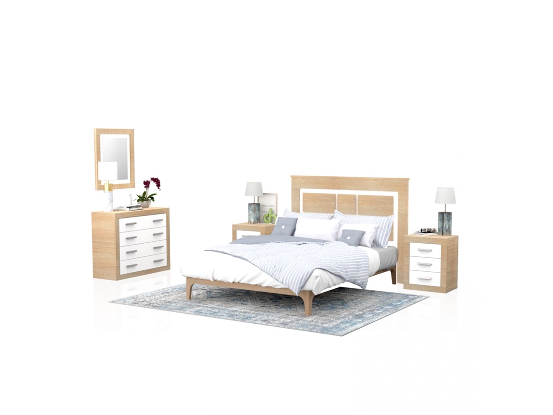 Quarto Kira 4C Cambria - Branco 160 x 119 x 4 cm