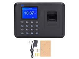 Máquina de Ponto Eletrônico por Impressão Digital com Senha Multilíngue Lembrete de Voz Relógio de Ponto Funcionário 100 240v Plug Us | S/MARCA