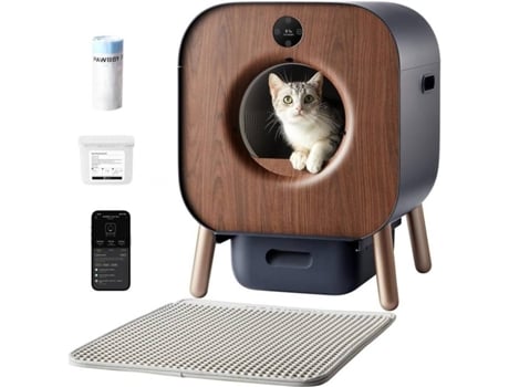 PAWBBY Caixa de Areia para Gato Automática Smart Grande-Azul -App