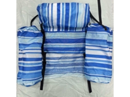 Pacote Com 2: Cadeira Flutuante Inflável Adulto Listrada Azul, Reforçada E Durável. Para Piscina, Praia E Lagos, Lazer No Verão.