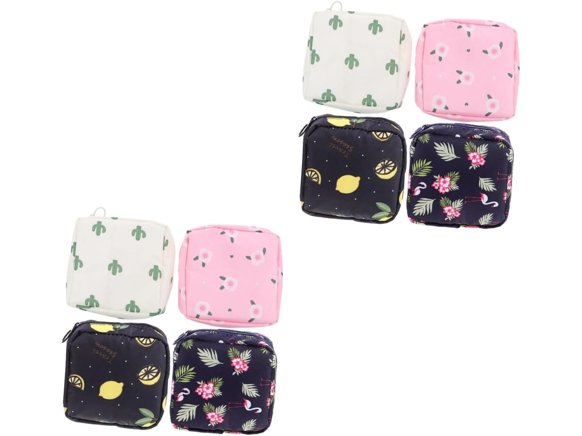 De 2 Estojos Para Absorventes Higiênicos De Viagem, Bolsa Acolchoada, Nécessaire