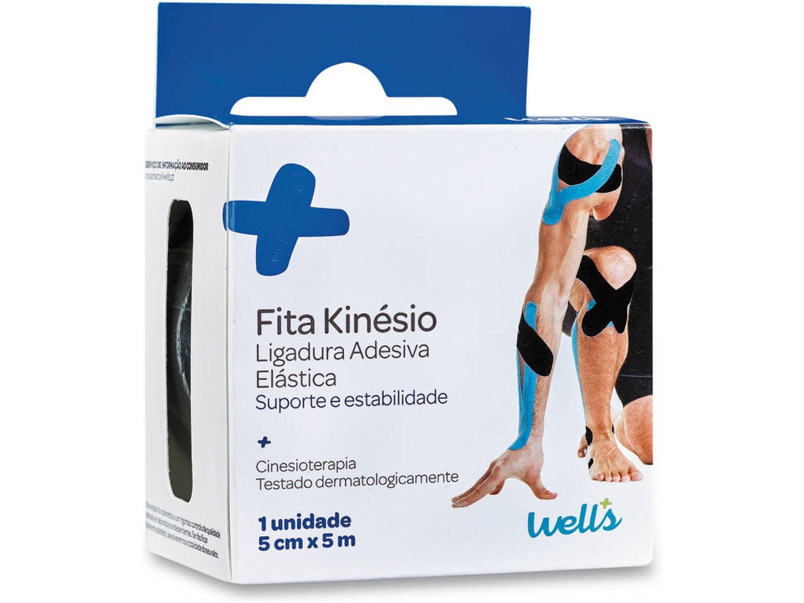 Fita de Kinésio Azul WELLS T. Único 5m x 5cm