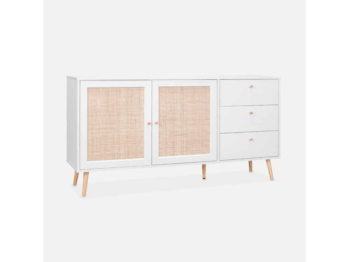 Aparador SWEEEK (150 x 39 x 79 - Painéis Laminados - Branco)