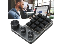 Lurelia Teclado Mecânico 12 Teclas, Bluetooth, Usb-c, Sem Fio, Cor Azul Para Laptop, Ipad/ios, Windows