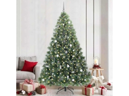 Vidaxl Árvore De Natal Artificial Com 300 Leds Verde 240 Cm Pe E Pvc