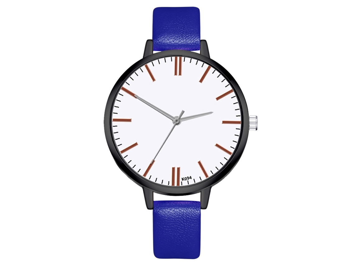 Relógio de Pulso Feminino Zhoulianfa de Quartzo com Pulseira Pu Delicada (azul)