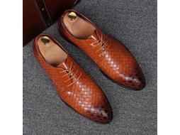 2026 zapatos de Cuero Formales para Hombre, Negocios, Fiesta, Boda, Oxfords Rojos Yem Ybqjoo, Talla Verdadera 44 Amarillo