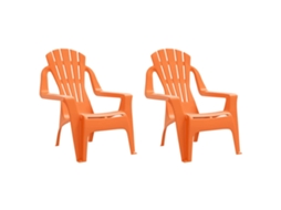 Garden Chair, Garden Chairs Vidaxl Laranja Polipropileno (n/a)