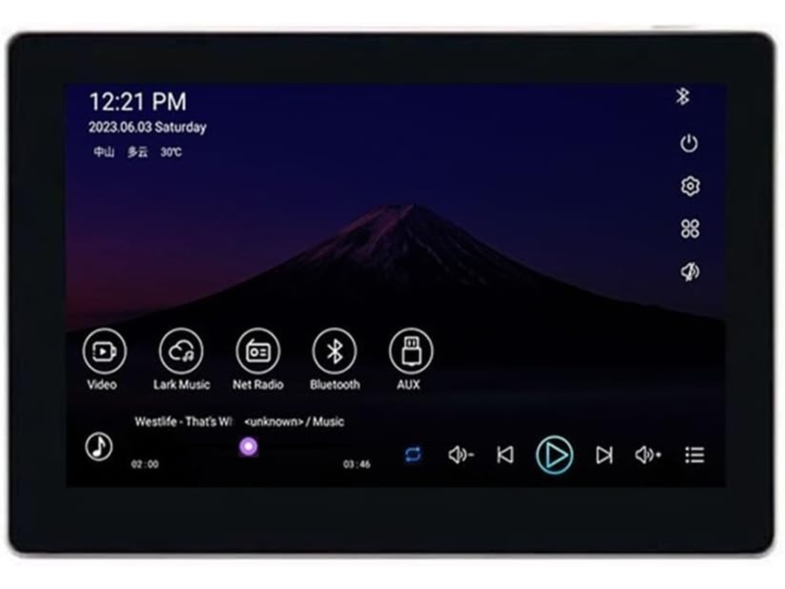 Painel de Música Inteligente Android 11 de 7 Polegadas para Casa, Som Ambiente Estéreo, Áudio Wi fi e Bluetooth SFUSHOS (a)