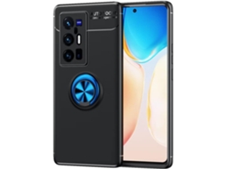Capa Protetora Anel para Vivo Vivo X70 Pro Plus HONGWE. Vidro Temperado com Anel de Suporte Preto