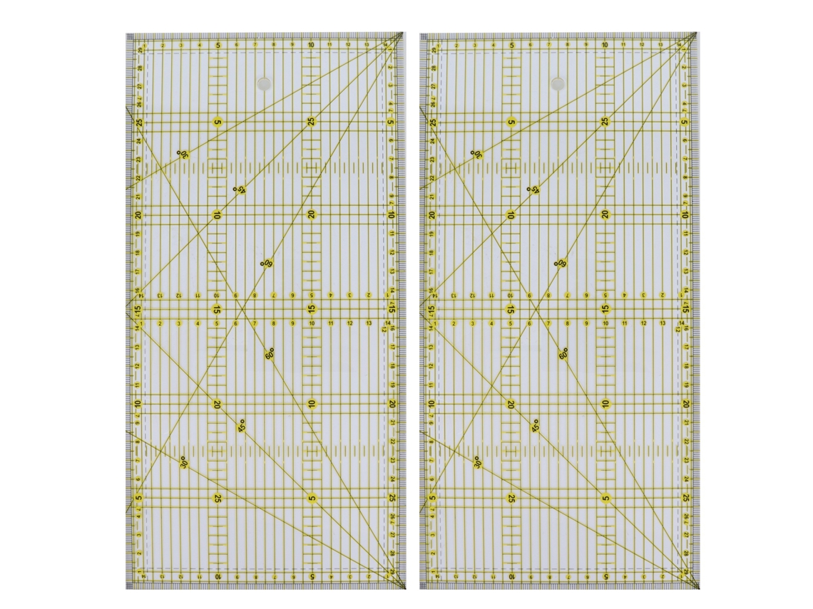 Regras para Costura Duplas Cores Transparentes 11.8x5.9x0.1in