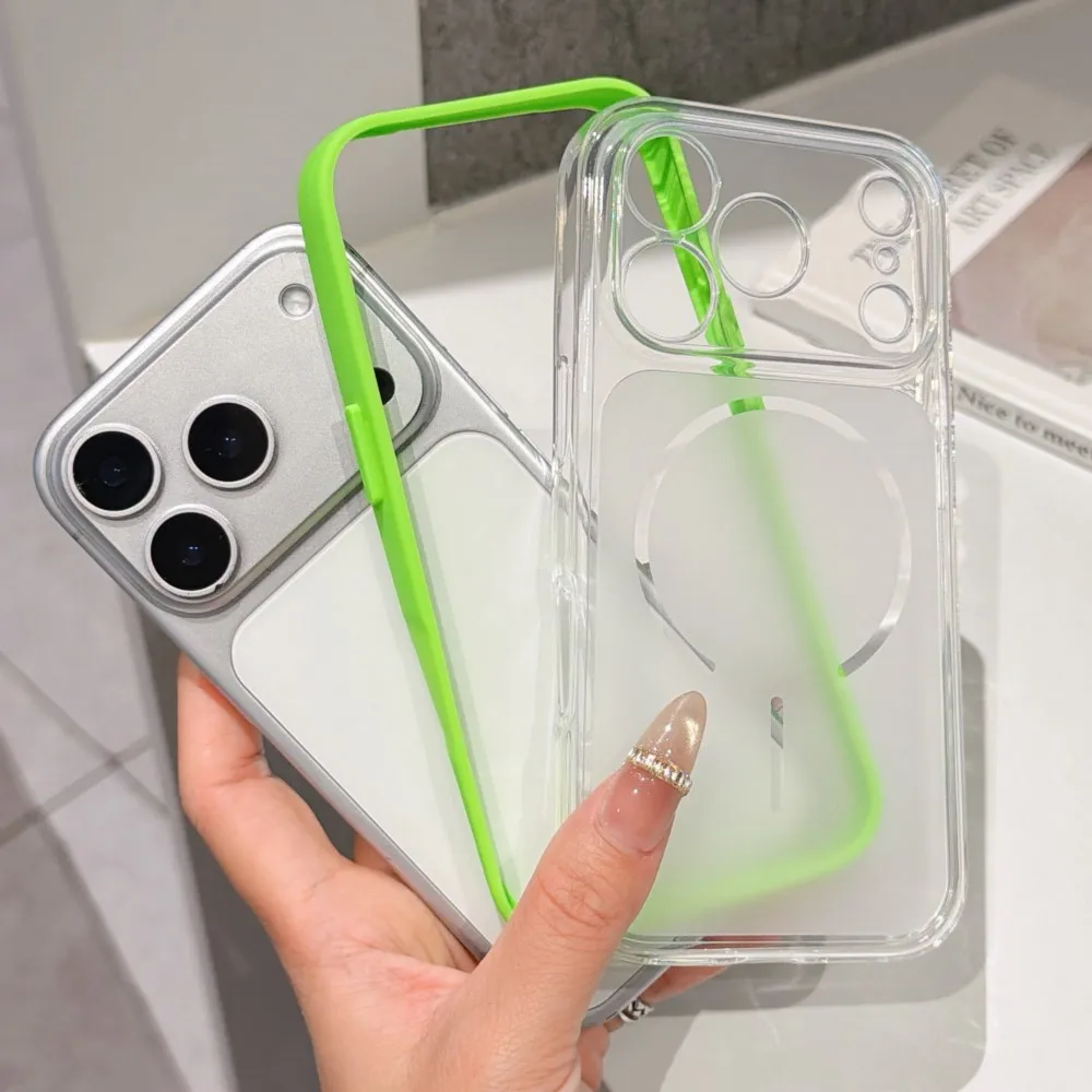 Capa Transparente Fosca 2 Em 1 À Prova De Choque Com Estampa De Doces (iphone 14 Plus)