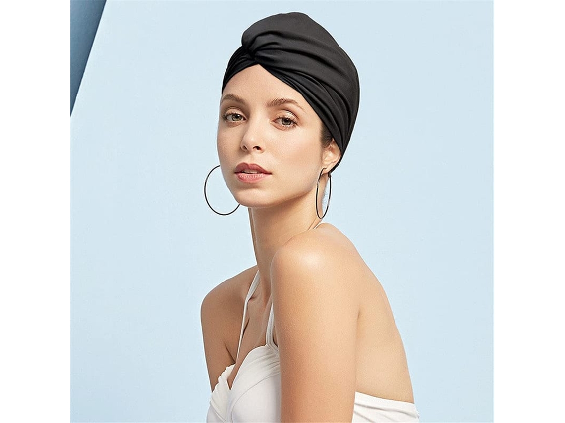 Boné De Natação Para Mulheres Com Cabelo Longo Plissado Elástico Adulto Capa De Banho Para Mulheres