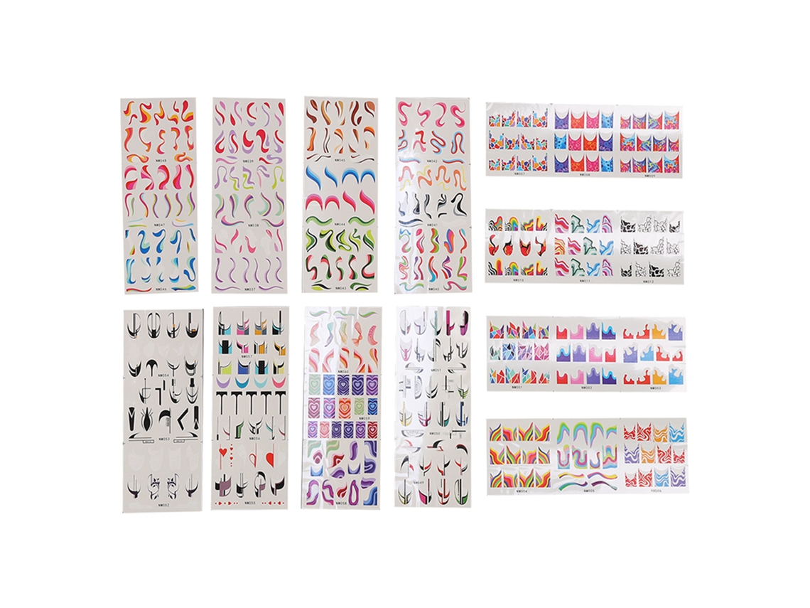 12 Adhesivos Largos Autoadhesivos Para Uñas Decorativas Diy Regalo Para Mujeres Y Amantes De Las Uñas