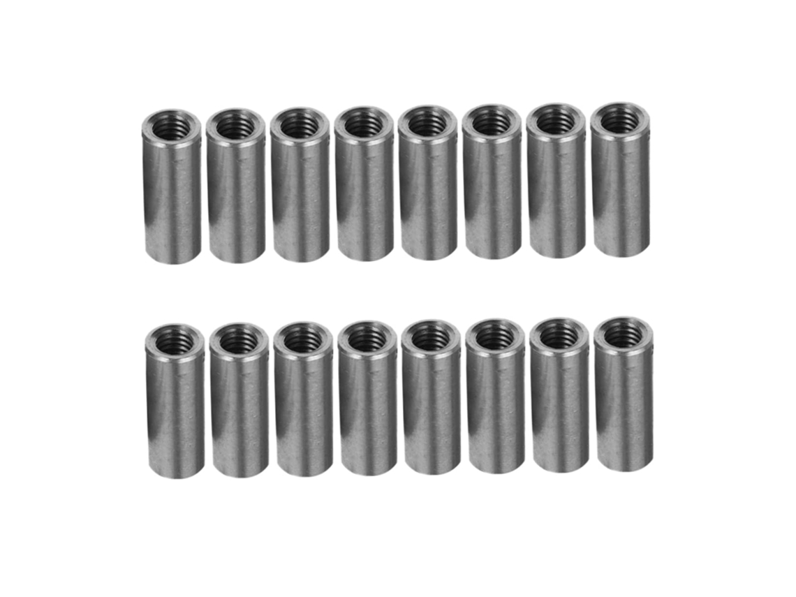 Conjunto De 20 Peças Conectores Redondos Aço Inoxidável Com Porca Para Barra, Robustos E Duráveis Para Soldagem