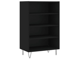 Armário Alto 57x35x90 Cm Derivados de Madeira Preto MAISON EXCLUSIVE