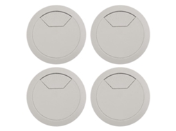 Lurelia Passa-cabos De Mesa, 53 Mm, 61 Mm, Magnético, Cinzento