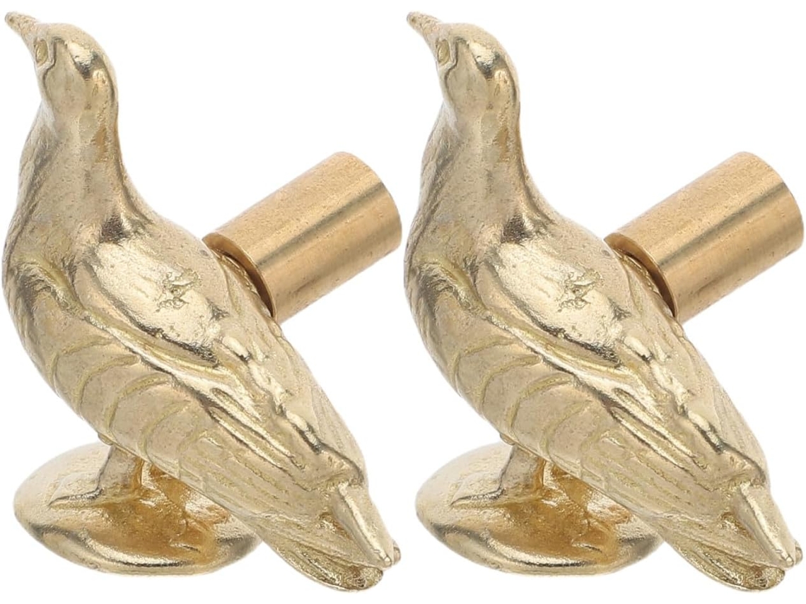 Conjunto De 2 Puxadores Genéricos Para Armários Cozinha Em Latão Dourado Com Design Vintage Pomba Fácil Instalação Faça