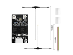 Receptor Elrs 915mhz Dual Rx 120mm+220mm Sequre Elrs 915/868mhz Dual Rx True Diversity Antena Dupla Longo Alcance Alta Taxa P/ Drone Fpv Avião Rc MDUG