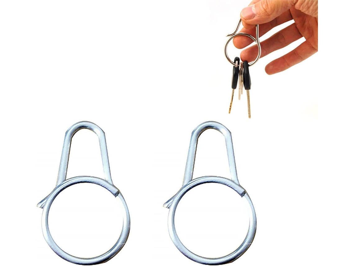 Conjunto De 2 Chaveiros Circulares, Conectores Para Argolas De Chaveiro