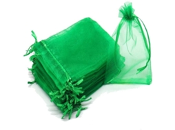 2026 100 Bolsas de Proteção para Frutas e Verduras Anti vespa e Anti pássaro com Malha Reutilizável Verde 7x9cm