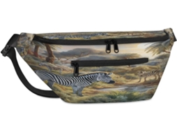 Bolsa de Ombro Grande TROPICALLIFE com Estampa de Zebra da Floresta Tropical (38x25x19cm)