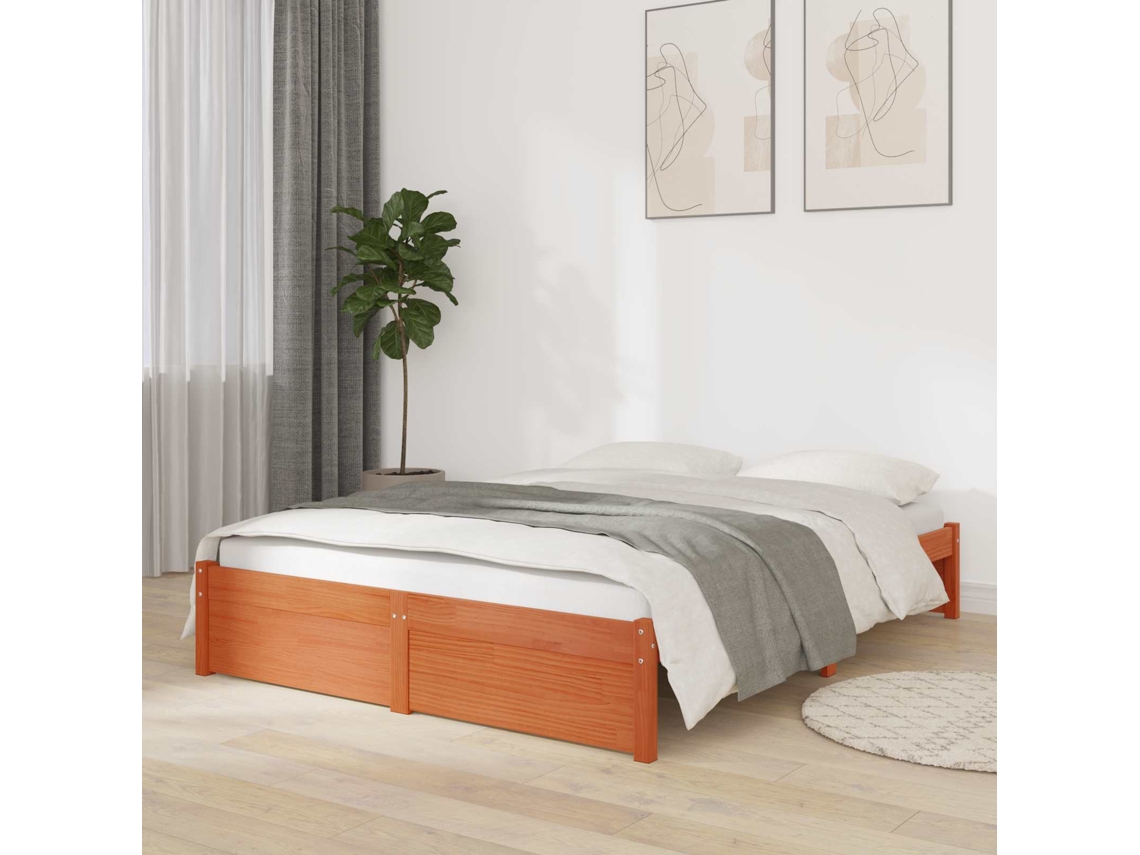 Vidaxl Estrutura Da Cama Pinho Maciço