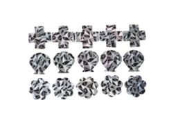 15 Pares De Parches Para Mamas Cross Shell Flower Desechables Adhesivos Modulares Para Fiestas